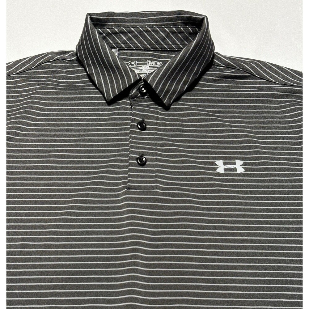 Under Armour HeatGear Polo Golf Shirt Mens Size XL Loose Fit Performance Casual